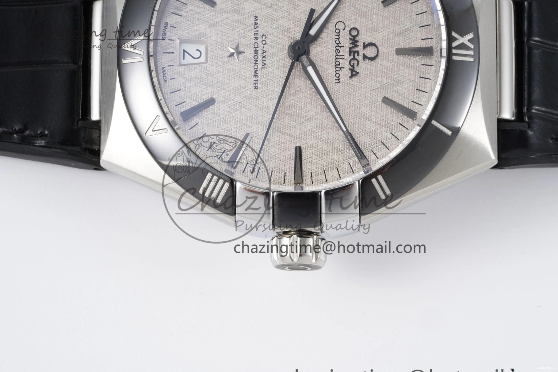 0422 GoAnywhere Constellation Black Ceramic SS 8F 1:1 Best Edition White Textured Dial on Black Gummy Strap A 7803